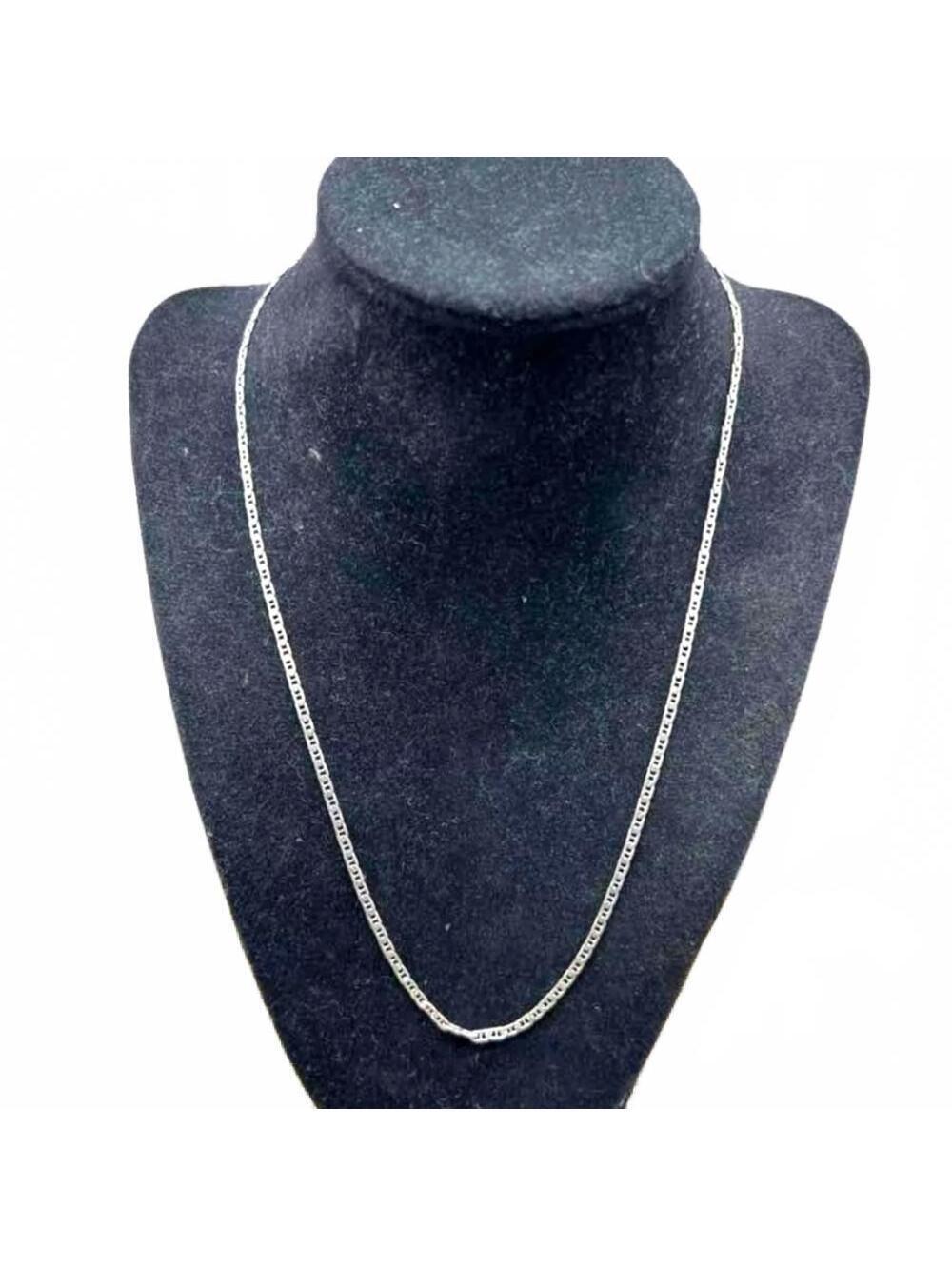 925 Engraved Mariner Chain Necklace 20" 925 5.74g